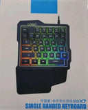 Gejmerska tastatura za jednu ruku sa LED svetlom