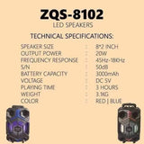 BLUETOOTH zvučnik ZQS 8102 - BLUETOOTH zvučnik ZQS 8102