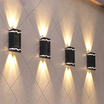 Solarna zidna lampa 4kom Dekorativne lampe za zidsolarna lampa zidna lampa dekorativne lampe solarni paneli inteligentna kontrola svetla ABS materijal montaža štednja energije otporno na vremenske uslove instalacija