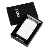 ZIPPO 214, metalni upaljač u poklon kutiji, beli