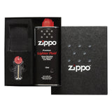 ZIPPO SET 50R, poklon kutija sa benzinom, kremenom i prostorom za upaljač, crna - Ali tako