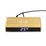 CORNER, digitalni stoni lcd sat sa bežičnim punjačem, bež