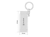 RULER, sklopivi lenjir sa metalnim prstenom, 0.5 m, beli