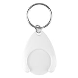 TOKEN, plastični privezak za ključeve, beli