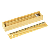 PINTO, set (drvene bojice, lenjir, zarezač), 12/1, bež