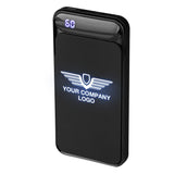 LIGHT W, pomoćna baterija, 10000 mah, bežično punjenje, crna