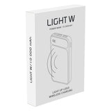 LIGHT W, pomoćna baterija, 10000 mah, bežično punjenje, crna