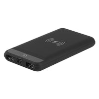 AMPER, pomoćna baterija, 10000 mah, bežično punjenje, crna