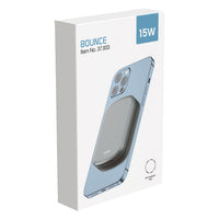 BOUNCE, pomoćna baterija sa magnetom kapaciteta 5000 mah, u poklon kutiji, tamno siva