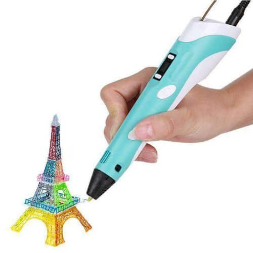 3d olovka plave boje"3D olovka za crtanje" "Kreativna štampana umetnost" "Modeliranje sa 3D olovkom" "Filamenti za 3D olovku" "Obrazovna 3D tehnologija"