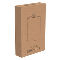 BRANDY 4, metalna pljoska, 115 ml, srebrna