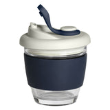 GUSTO, čaša sa silikonskim držačem, 250 ml, plava