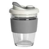 GUSTO MAXI, čaša sa silikonskim držačem, 350 ml, tamno siva