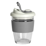 GUSTO MAXI, čaša sa silikonskim držačem, 350 ml, tamno siva