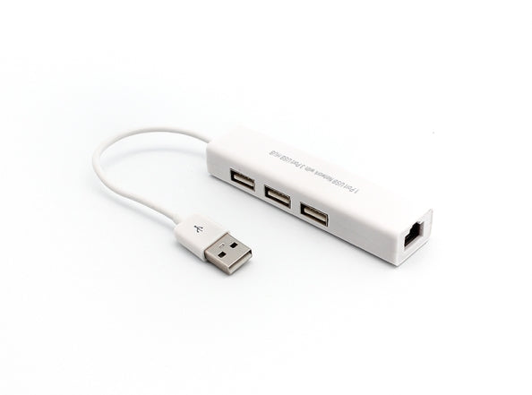 Adapter USB 2.0 na RJ45 i USB HUB 3 porta 2u1 JWD-U25