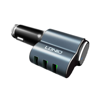 Auto punjac LDNIO CM21 3xUSB 4.2A sa Bluetooth slusalicom crni