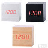 Digitalni sat mini Kocka-Wooden clock