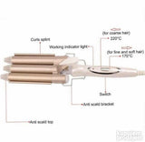 Trostruki uvijac za kosu