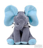 Peekaboo raspevani slon sivo-plavi