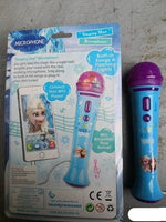 karaoke mikrofon, Frozen, dečija igračka, vokalno vežbanje, MP3 player, muzičke opcije.