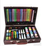 Drveni umetnicki kofer sa 130 delova