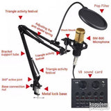 Mikrofon BM-800 Komplet sa Zvucnom Karticom V8 i opremom PRO