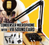 Mikrofon BM-800 Komplet sa Zvucnom Karticom V8 i opremom PRO
