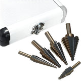 Set stepenastih burgija od titanijuma