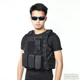 Takticki prsluk za lov airsoft CRNI