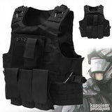 Takticki prsluk za lov airsoft CRNI