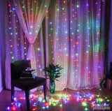 LED zavesa novogodisnja 3x3m BelaRGBZuta