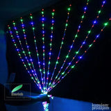 LED zavesa novogodisnja 3x3m BelaRGBZuta