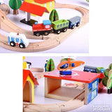 Set drvena željeznička pruga 69 elemenata