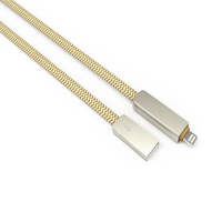 Data kabl LDNIO LC87 QC za iPhone lightning/micro USB zlatni 1m