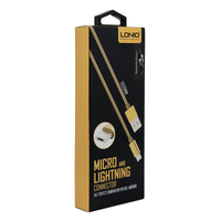 Data kabl LDNIO LC88 za iPhone lightning/micro USB zlatni 1m