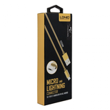 Data kabl LDNIO LC88 za iPhone lightning/micro USB zlatni 1m