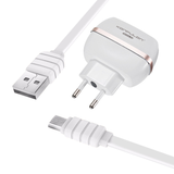 Kucni punjac KONFULON C23+S31A 2xUSB 5V 2.4A sa micro USB kablom beli