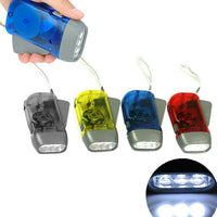 Mini led lampa na rucni pogon sa tri diode