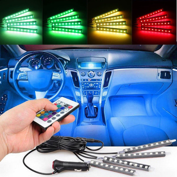 LED RGB Unutrašnja Auto Svetla + Daljinski