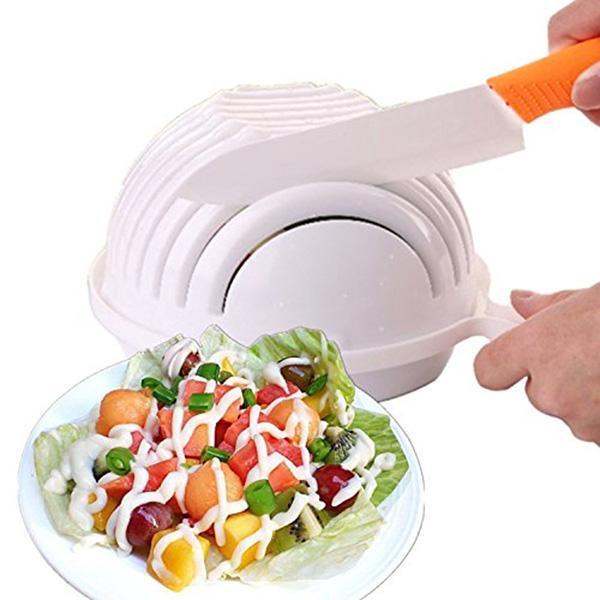 O' Salata Salad Cutter Bowl: 60 Second Salad Maker, Easy, Fast